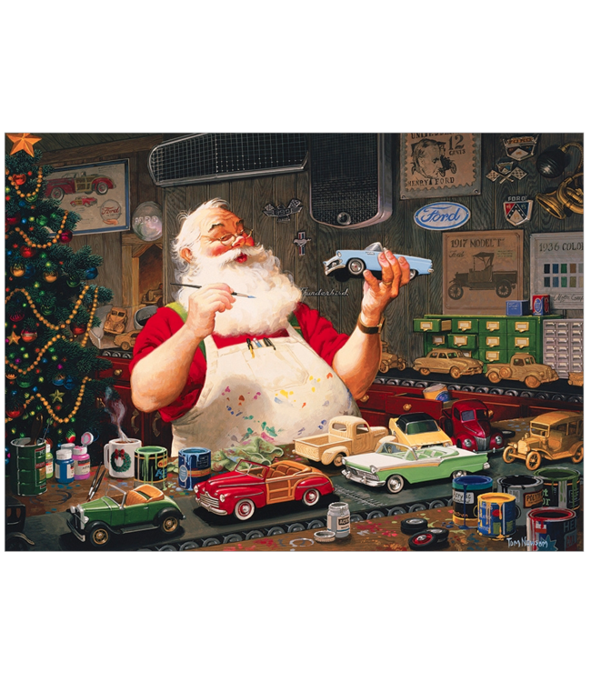 Santa Painting Cars Puzzle 1000pc