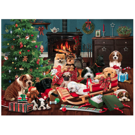 Christmas Puppies Puzzle 1000pc
