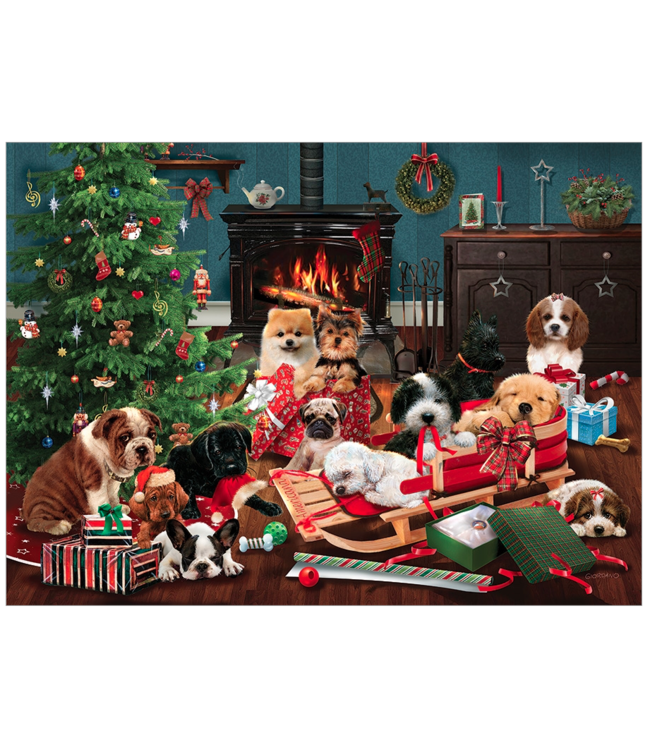 Christmas Puppies Puzzle 1000pc