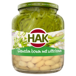 Hak Sliced Green Beans & White Beans 720ml