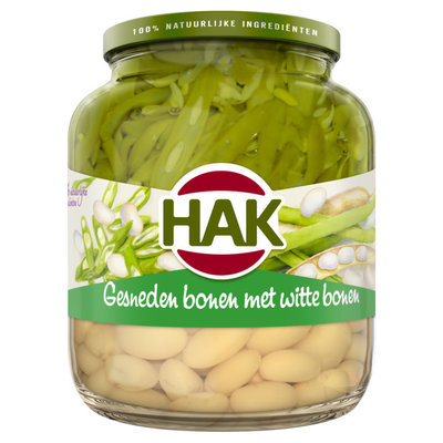 Hak Sliced Green Beans & White Beans 720ml