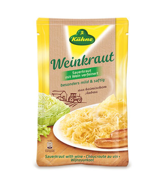 Kuhne Wine Sauerkraut Pouch 500g