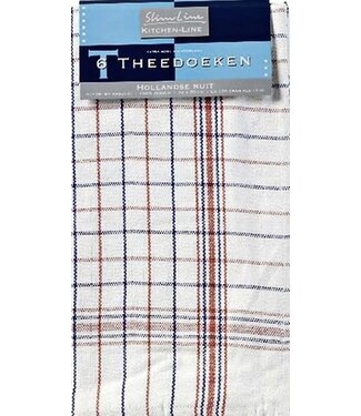 Tea Towel Red & Blue Squares