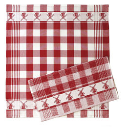 Hand Towel Red Windmills Twentse