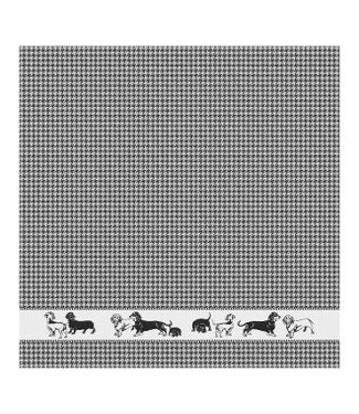 TEA  Towel Dachshund Black DDDDD