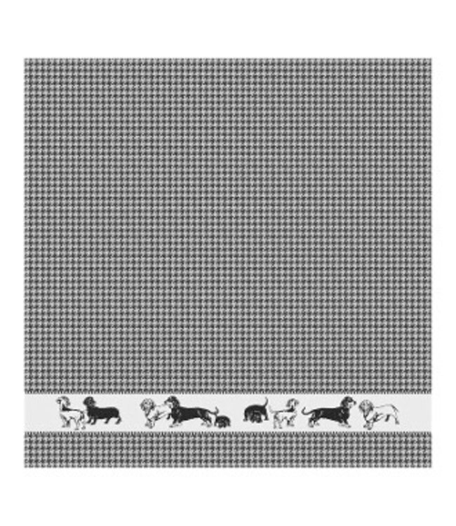 TEA  Towel Dachshund Black DDDDD