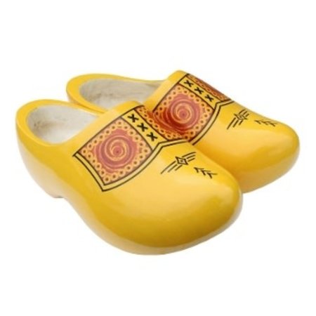 Yellow Wooden Shoes 18cm