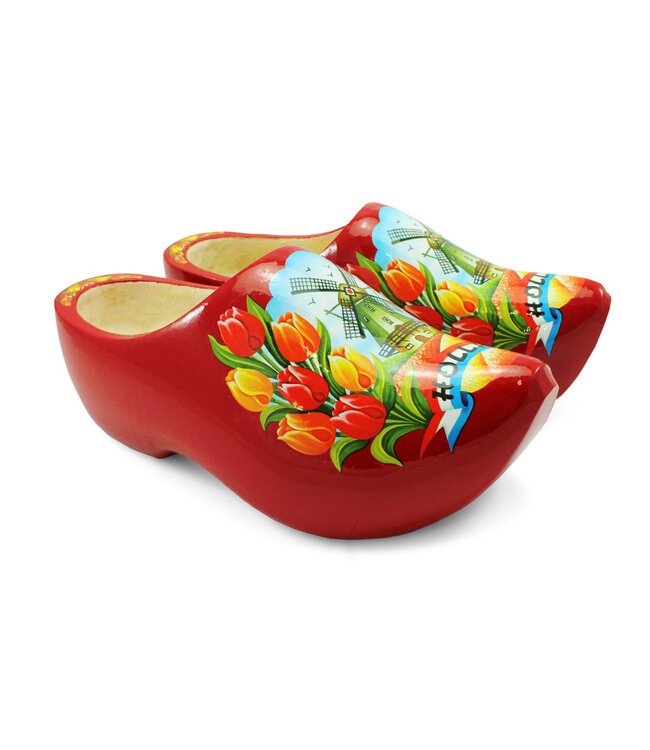 Red Windmill Wooden Shoes 16cm