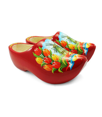 Red Windmill Wooden Shoes 17cm