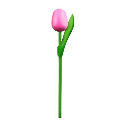 Mini Wooden Dutch Tulip Pink & White