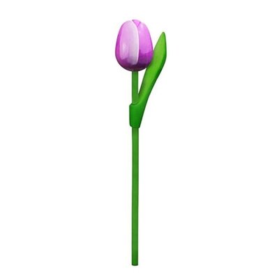 Mini Wooden Dutch Tulip Purple & White