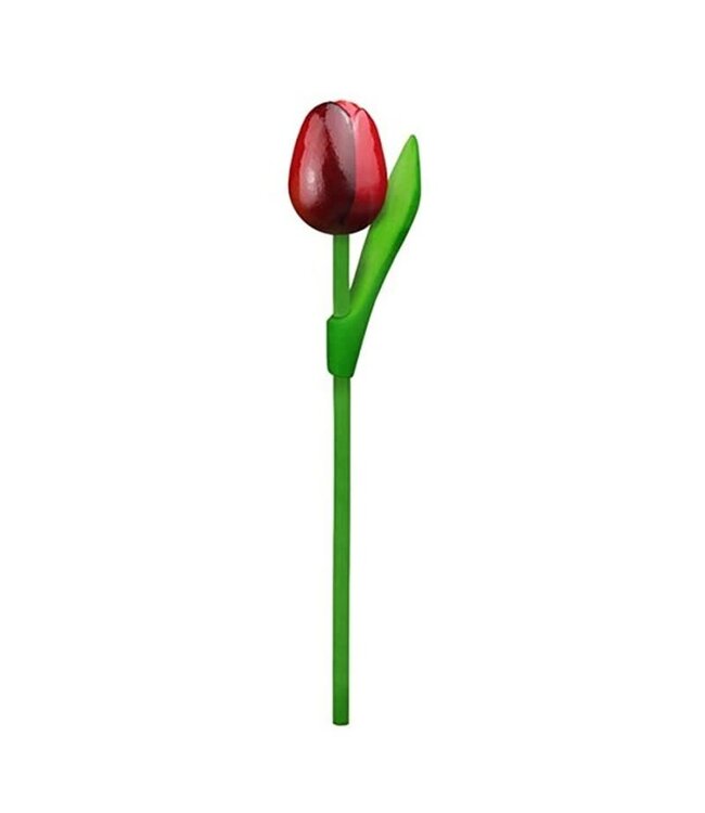Mini Wooden Dutch Tulip Red & Aubergine