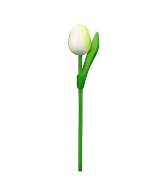 Mini Wooden Dutch Tulip White & Green