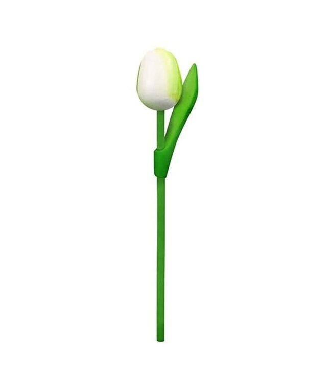 Mini Wooden Dutch Tulip White & Green