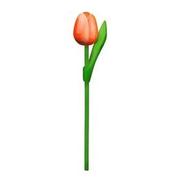 Large Wooden Dutch Tulip Orange & White