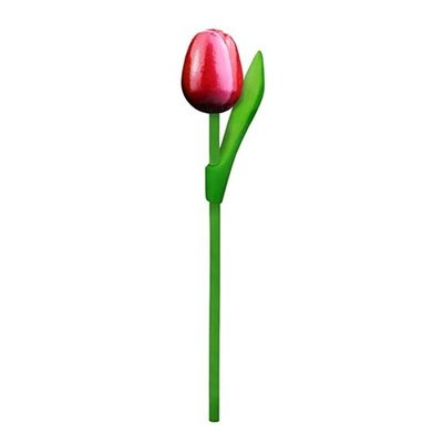 Large Wooden Dutch Tulip Red & White