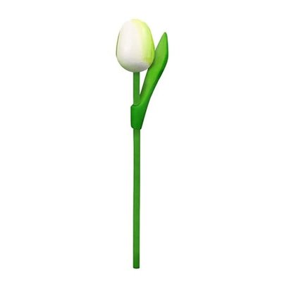 Large Wooden Dutch Tulip White & Green