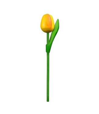 Large Wooden Dutch Tulip Yellow & Orange