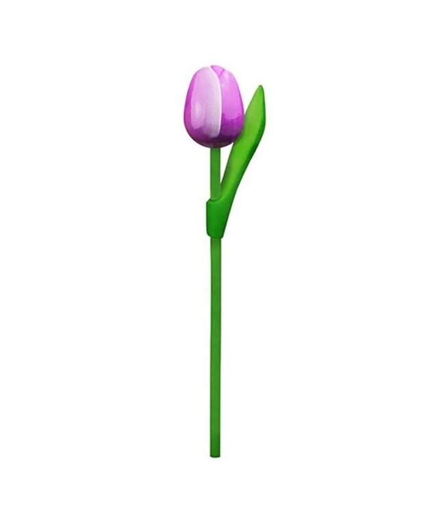 Large Wooden Dutch Tulip Purple & White