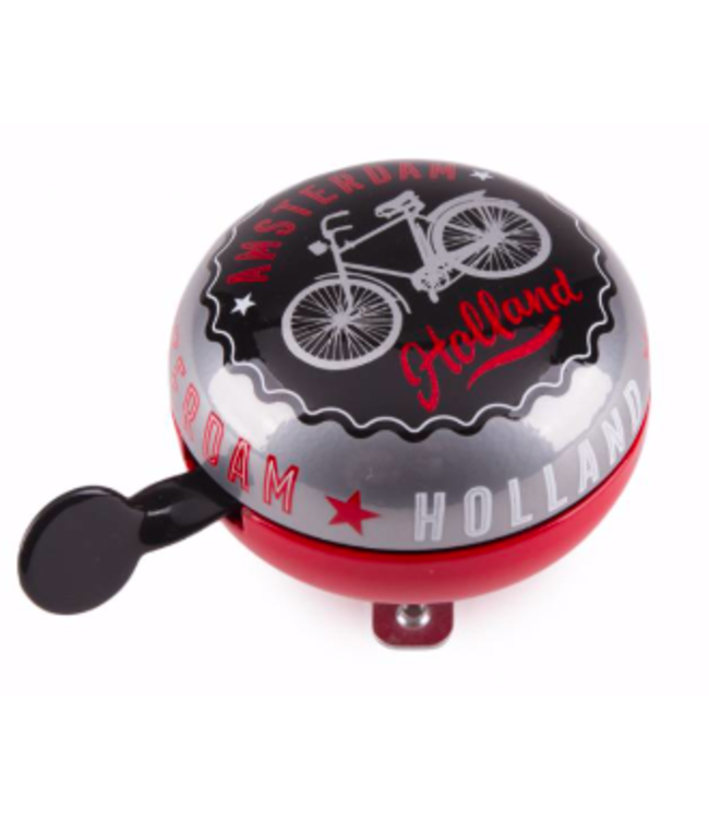 Bike Bell Amsterdam Black & Red Large