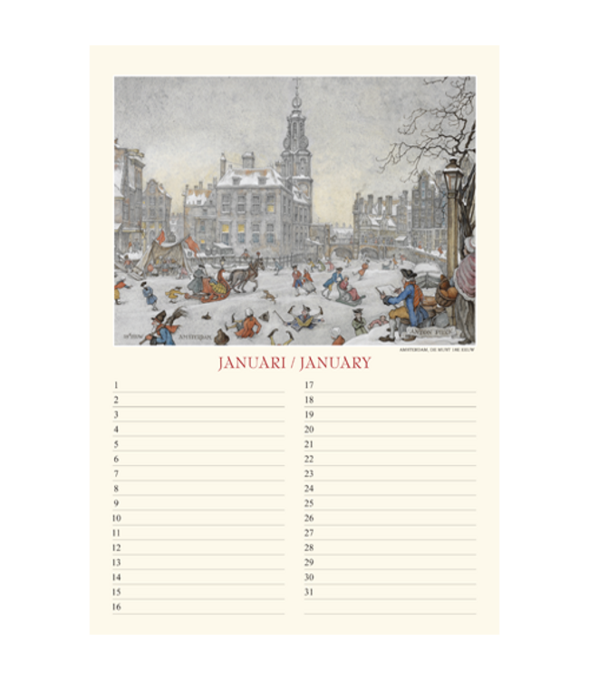 Anton Pieck Perpetual Birthday Calendar Harbour