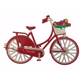 Red Bike with Flowers Magnet