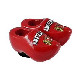 Red Amsterdam Wooden Shoes Magnet