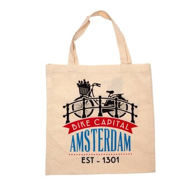 Bike Capital Amsterdam Shopping Bag (Cotton)