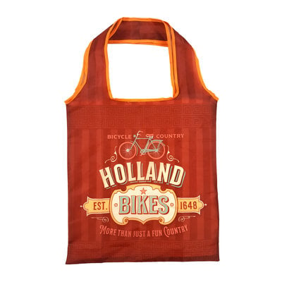 Holland Bikes Foldable Shopping Bag (Red)