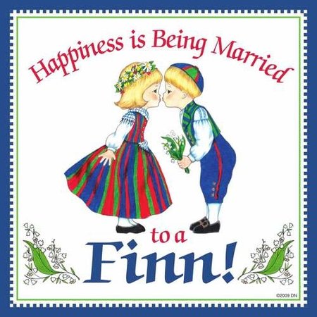 Happiness is Being Married to a Finn! Magnet