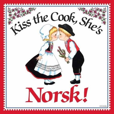 Kiss The Cook, She's Norsk! Magnet