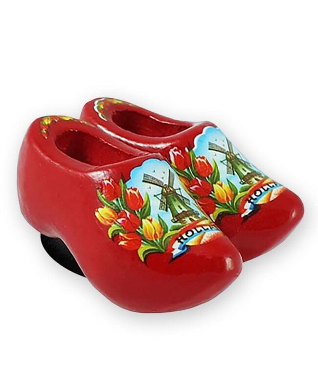 Red Wooden Shoes Magnet