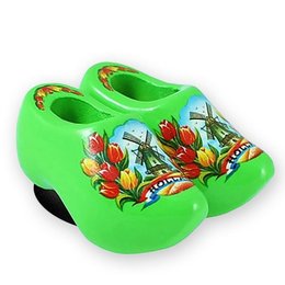 Green Wooden Shoes Magnet