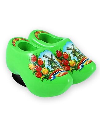 Green Wooden Shoes Magnet