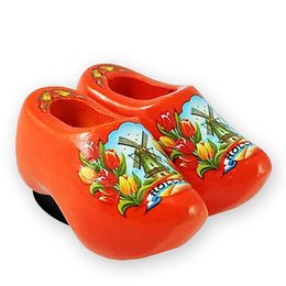 Orange Wooden Shoes Magnet