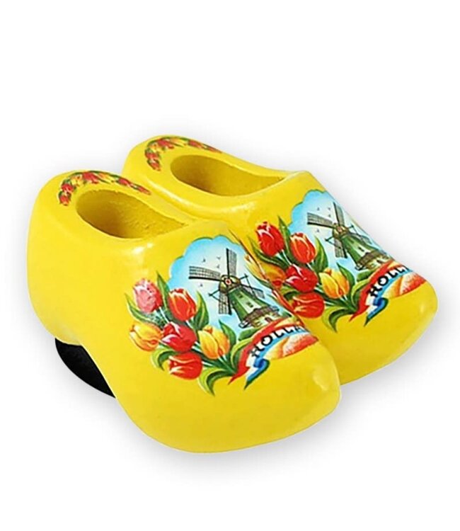 Yellow Wooden Shoes Magnet