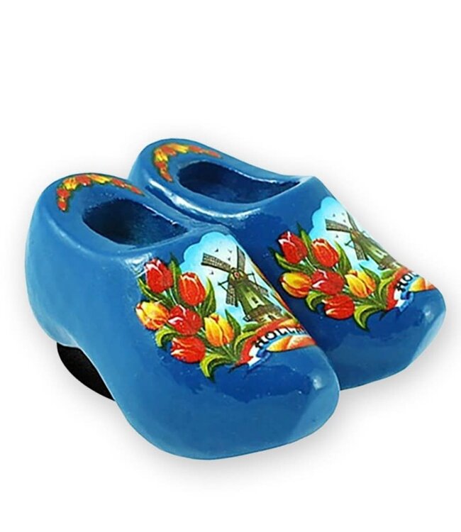 Blue Wooden Shoes Magnet