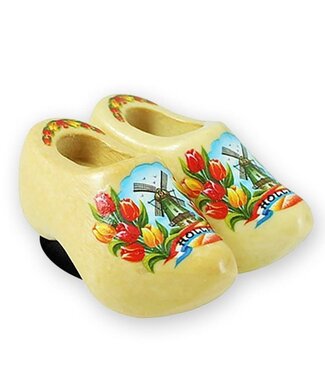 Varnished Wooden Shoes Magnet