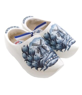 Delft Blue Tulips Wooden Shoes Magnet