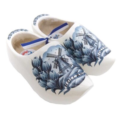 Delft Blue Tulips Wooden Shoes Magnet