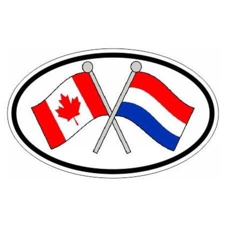 Canada & Nederland Car Sticker