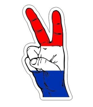 Dutch Peace Sign Car Sticker
