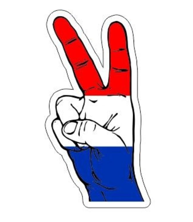 Dutch Peace Sign Car Sticker