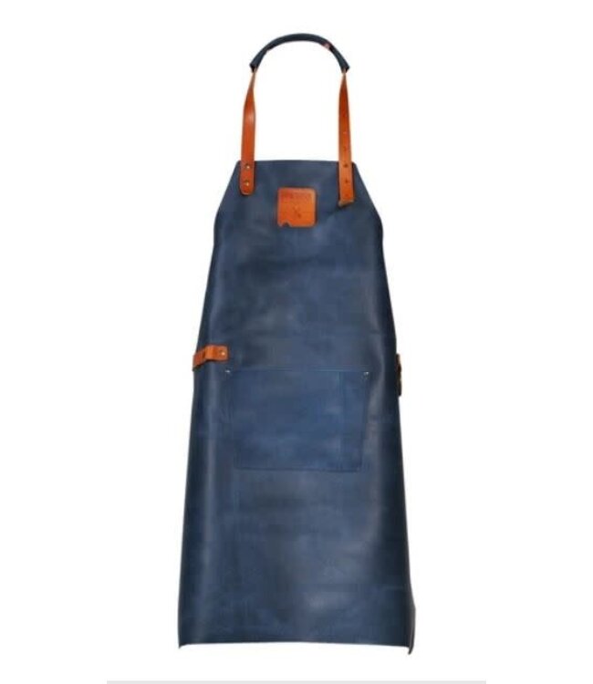 Mr. Smith Culinary Leather Apron Blue