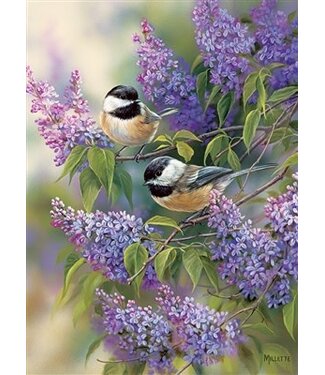 Chickadees and Lilacs Puzzle 1000pc