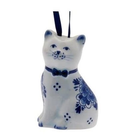 Cat - Delft Blue Christmas Ornament