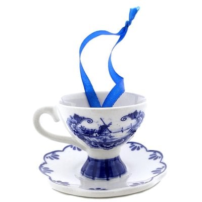 Tea Cup - Delft Blue Christmas Ornament