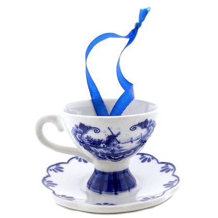 Tea Cup - Delft Blue Christmas Ornament