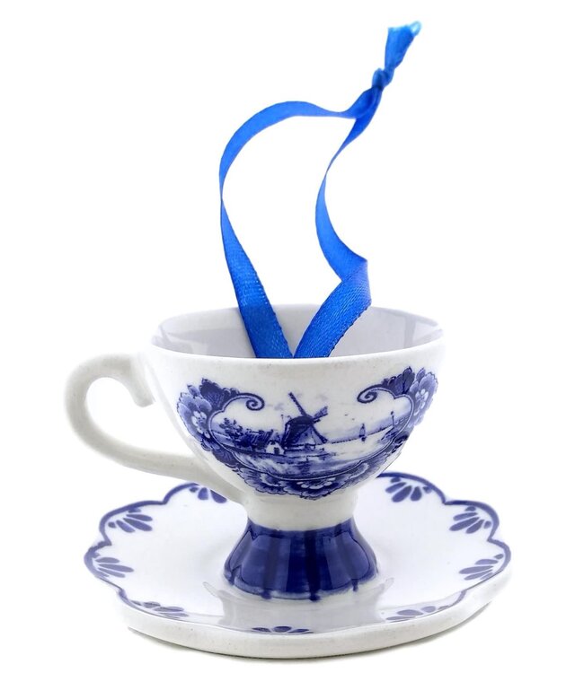 Tea Cup - Delft Blue Christmas Ornament