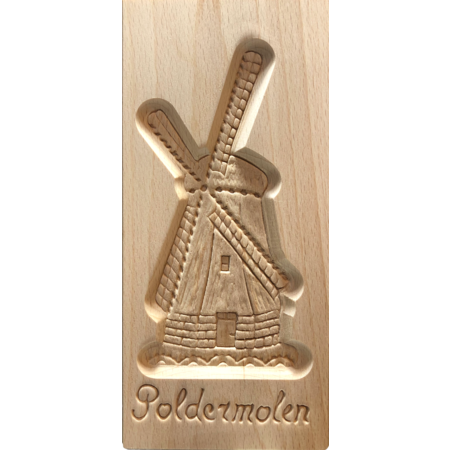 Wooden Speculaas Board Windmill 25cm